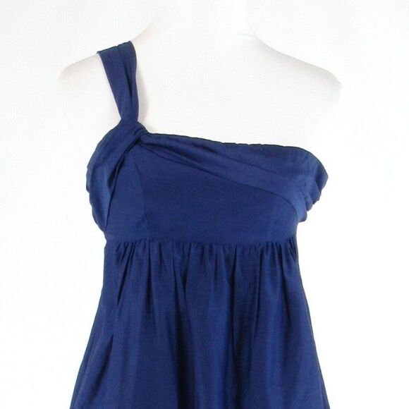 Blue ANN TAYLOR LOFT one shoulder dress 0 - Picture 2 of 8